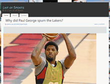 Tablet Screenshot of listofsports.com